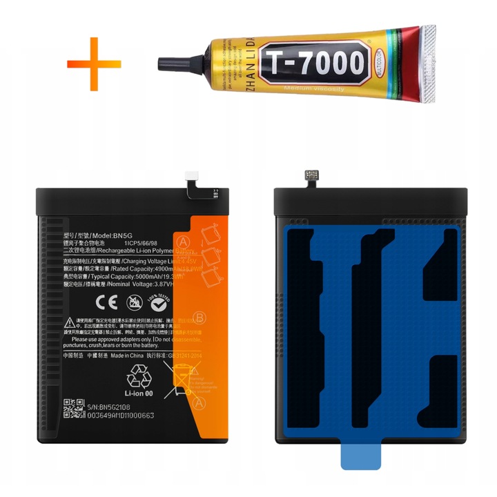 BN5G akkumulátor + T7000 ragasztó Xiaomi Redmi 10A Redmi 10C 5000 mAh akkumulátorhoz