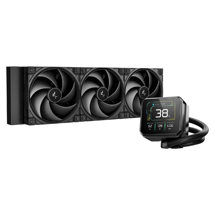 Охладител за процесор DeepCool водно охлаждане Water Cooling SPARTACUS 360 - 3.4 inch IPS Display R-SPT360-BKDSMP-G-1