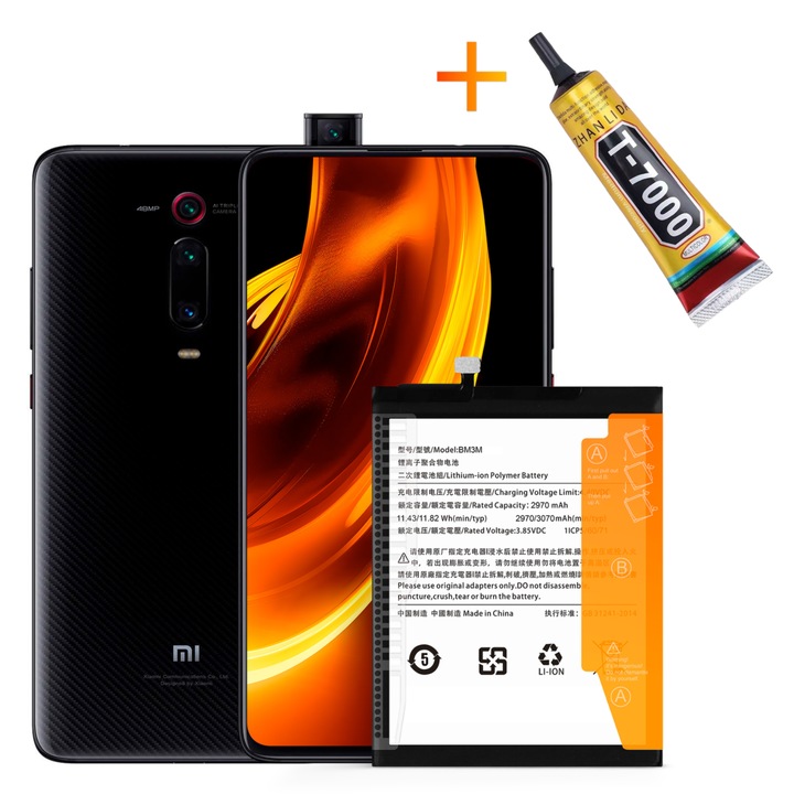 BM3M akkumulátor + T7000 ragasztó Xiaomi Mi 9SE Mi 9 SE MI9SE 3070mAh akkumulátorhoz