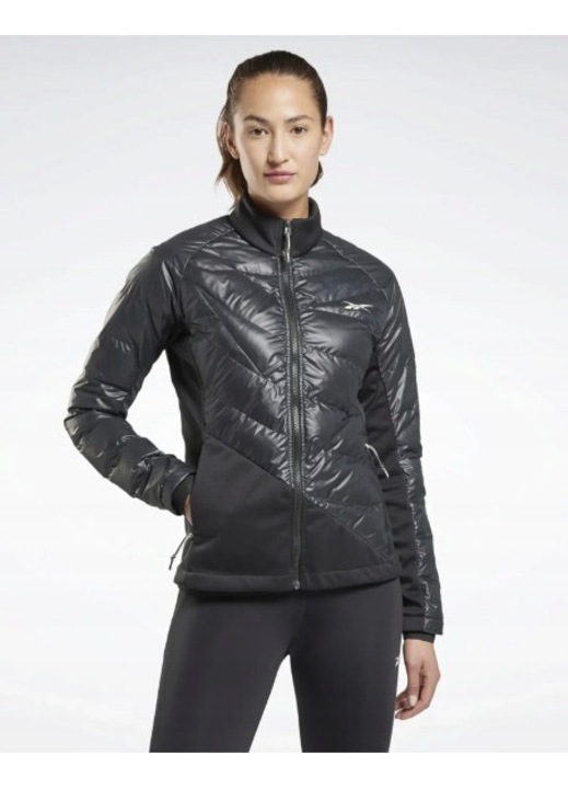 Дамско спортно яке Reebok, черно, 100% полиестер, с цип, XL INTL