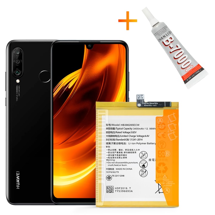 Baterie HB396285ECW + KLEJ B7000 pentru Huawei P20 Honor 10 3400 mAh Akumulator
