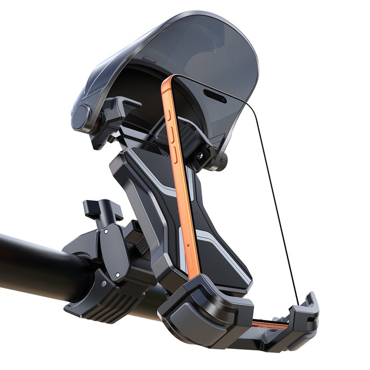 Joyroom JR-ZS528 univerzális kerékpártartó, összecsukható napellenző, 360 fokos forgatás, fekete