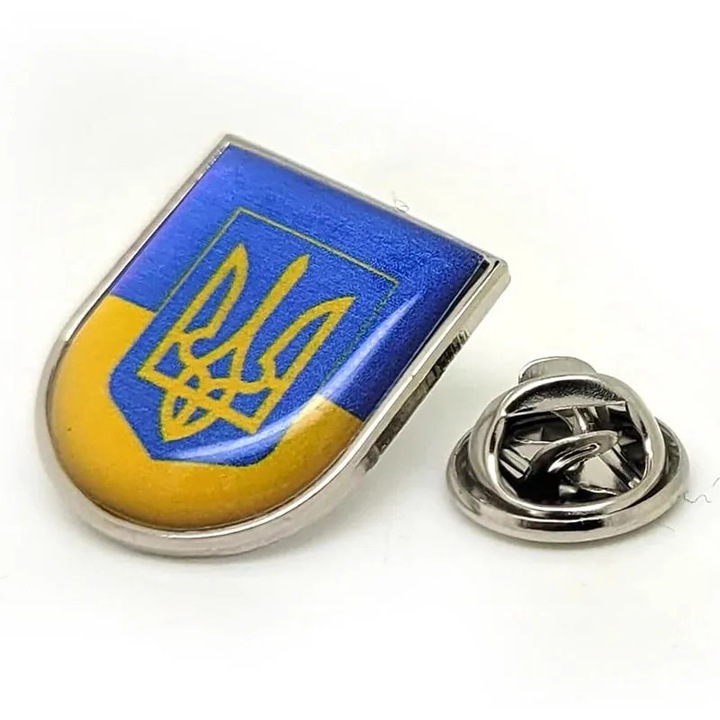 Значка със знаме, метална, цветна