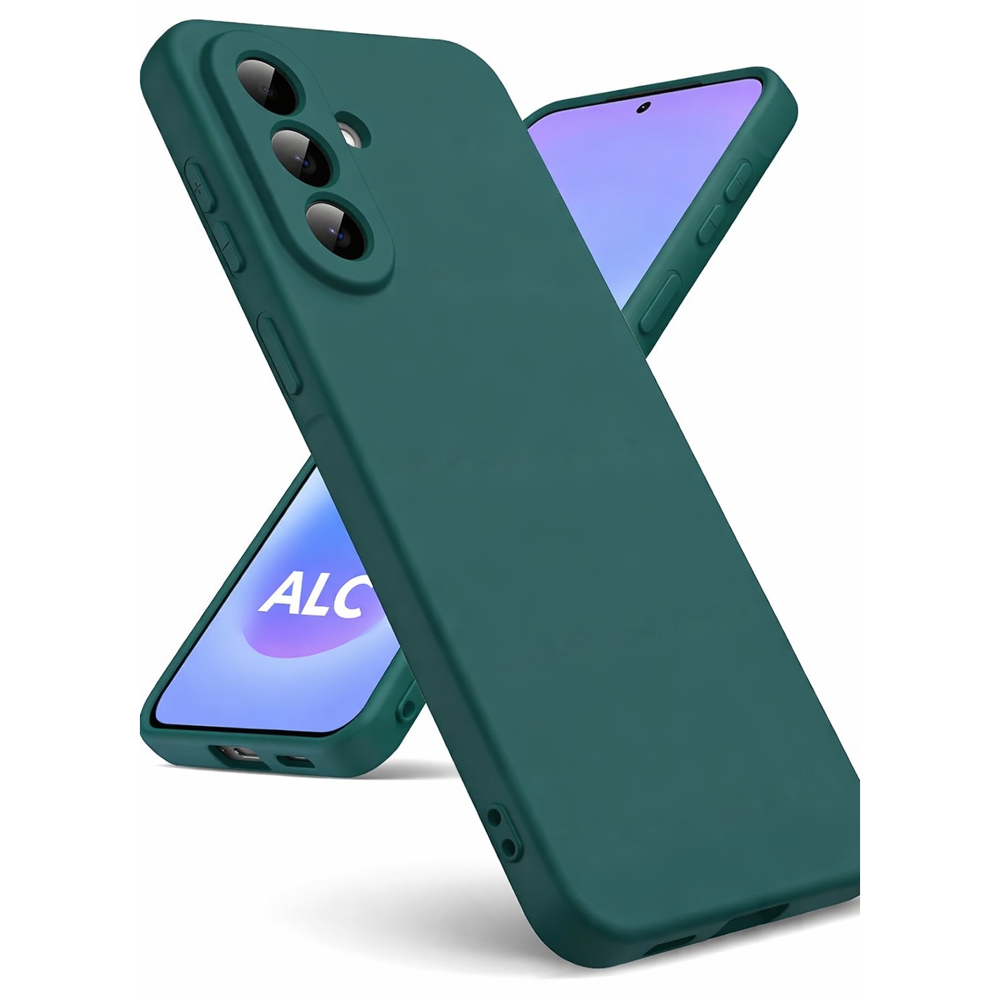 Husa Soft Touch, slim, ALC Mobile, anti soc, compatibila cu Samsung Galaxy A57, Verde Inchis Tpu
