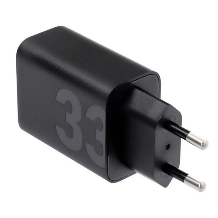 Motorola mc339 hálózati töltő usb aljzat, 33w, pd gyorstöltő 4.0, fekete, bulk