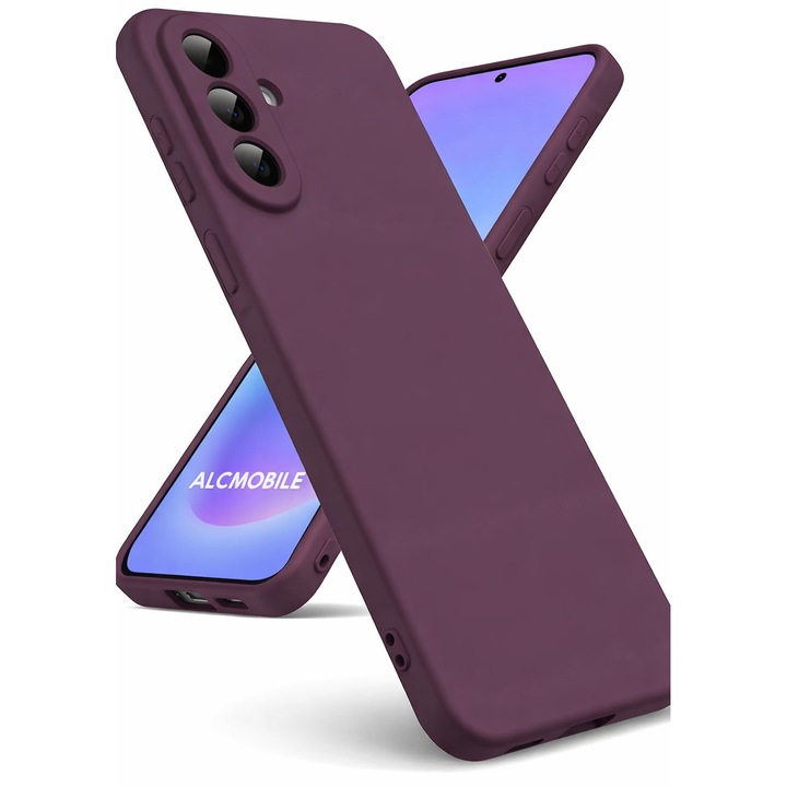 Husa Soft Touch, slim, ALC Mobile, anti soc, compatibila cu Samsung Galaxy A57, Visiniu Tpu