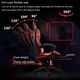 Scaun Gaming, TOP SCAUNE®, Scaun Gaming Ergonomic Cu Masaj Lombar Vibrator, Spatar Rabatabil 90-145°, Suport Picioare Retractabil, Piele PU Rezistenta, Perne Lombare Si Cervicale Reglabile, Baza Nylon Stabila, Rotire 360°, Negru/Rosu