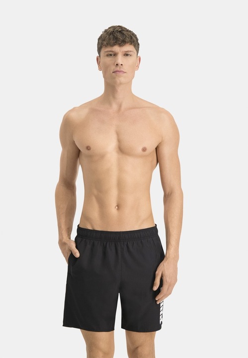Férfi fürdőruha, Puma, fekete, 100% poliészter, húzózsinórral és logóval, XL INTL