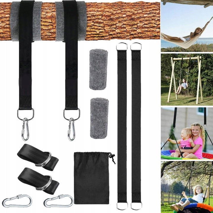 Set de curele pentru leagane, 500 kg, poliester, 150cmx5cm