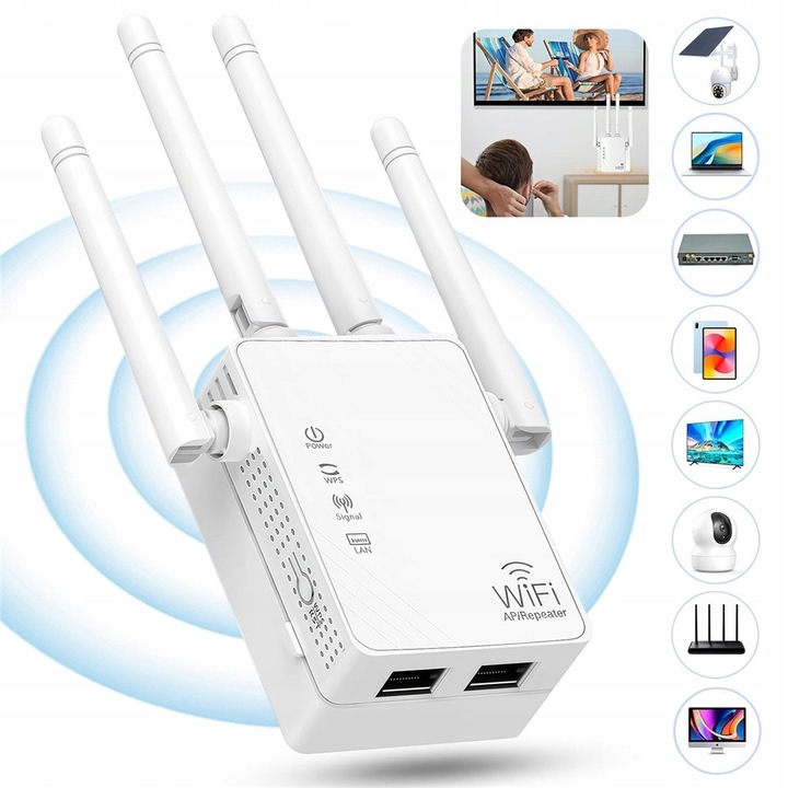 Repetor Wifi 300 Mbps, adaptor wireless, set