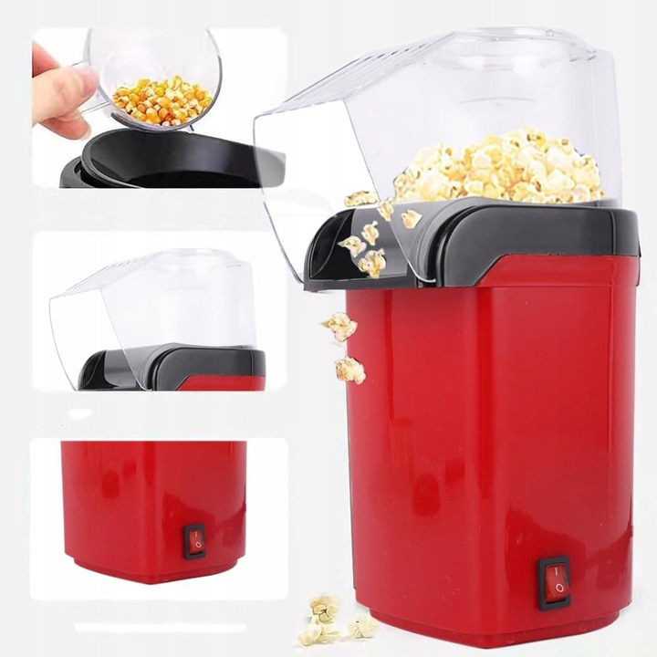 Masina de preparat popcorn, 1200W, 220V, fara ulei