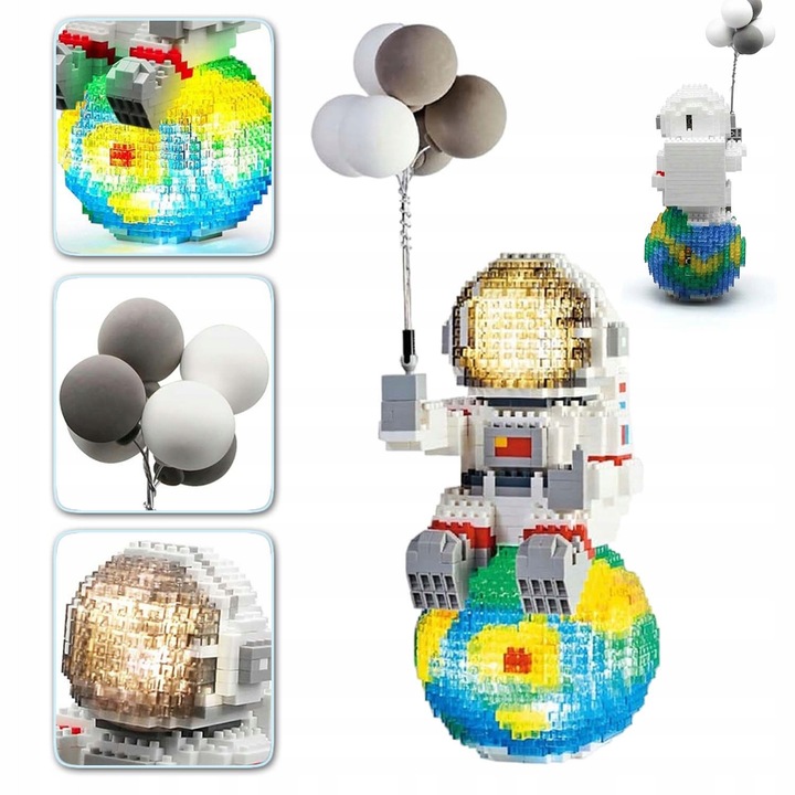 Set de constructie, figurine astronaut, 30x20x10cm