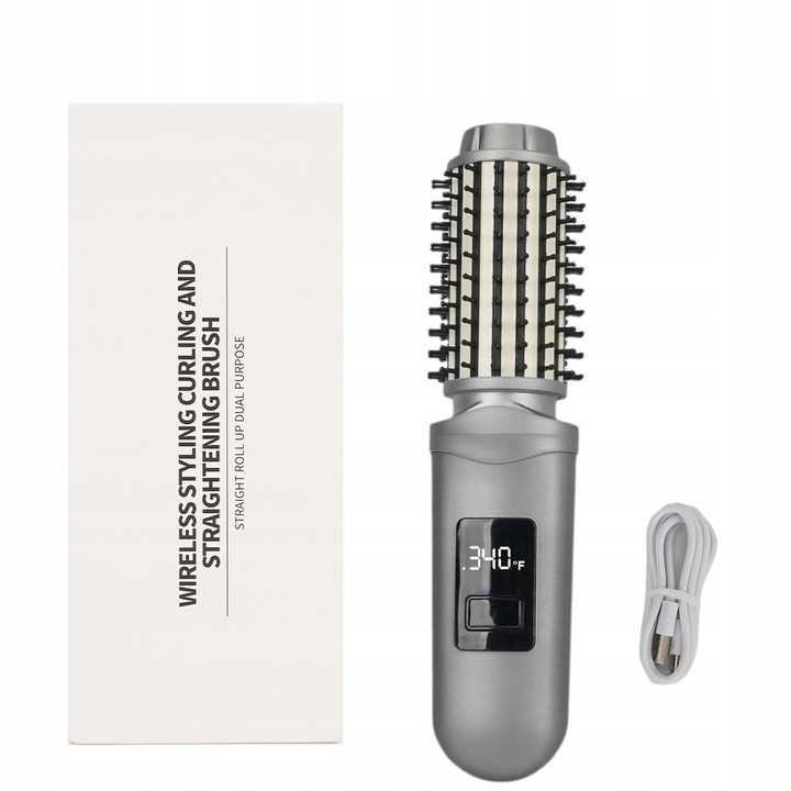 Perie electrica pentru par, incalzita, set de indreptare si ondulare, multicolor