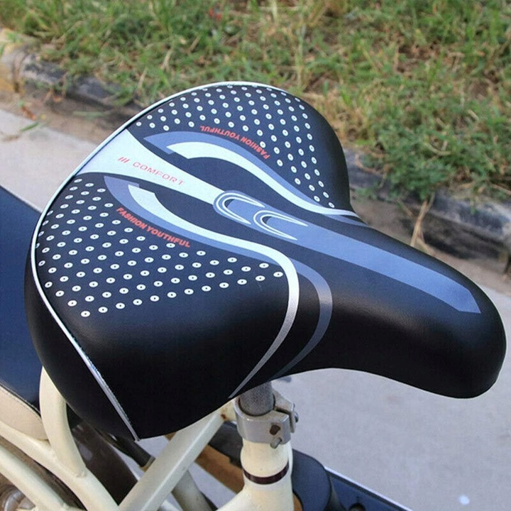 Scaun de bicicleta, 30x27cm, negru, spuma PU, confortabil