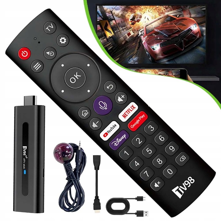 Mediaplayer Android 14.0, Streaming Stick 8K, 2 GB RAM, 16 GB ROM, Dual WiFi, Negru