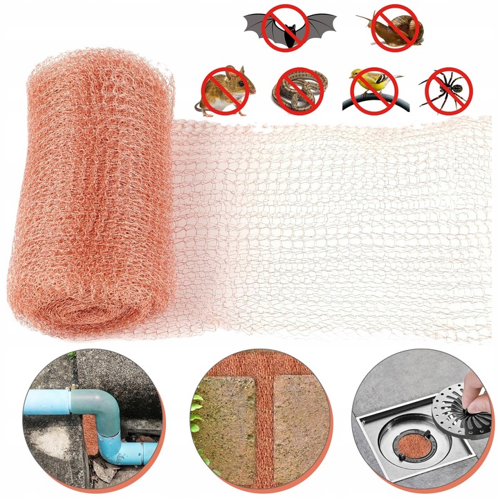 Banda din cupru pentru combaterea melcilor, 12,7cm x 6m, reutilizabila, versatila