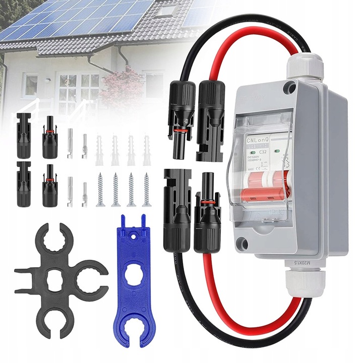 Cutie distributie solara 500V 32A 1W, waterproof, pentru sisteme si panouri solare