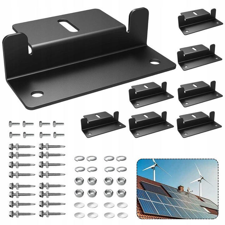 Set suporturi pentru panouri solare, componente si accesorii sisteme solare