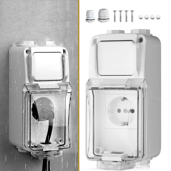 Prize exterioare, gniazdo electric, waterproof, IP66
