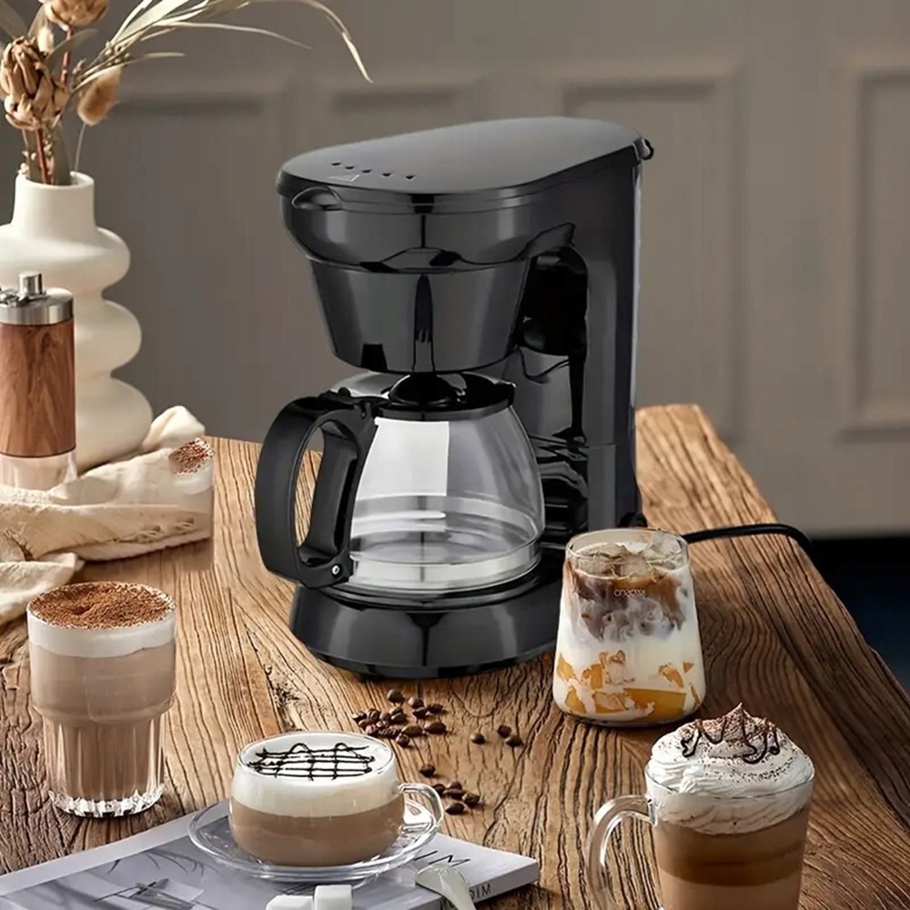 Carafa de sticla 0,75 L, Cafetiera cu filtru detasabil permanent