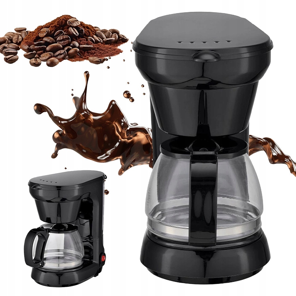 Carafa de sticla 0,75 L, Cafetiera cu filtru detasabil permanent