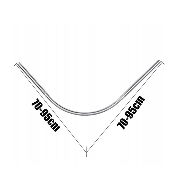 Suport pentru perdea de dus, set, forma L