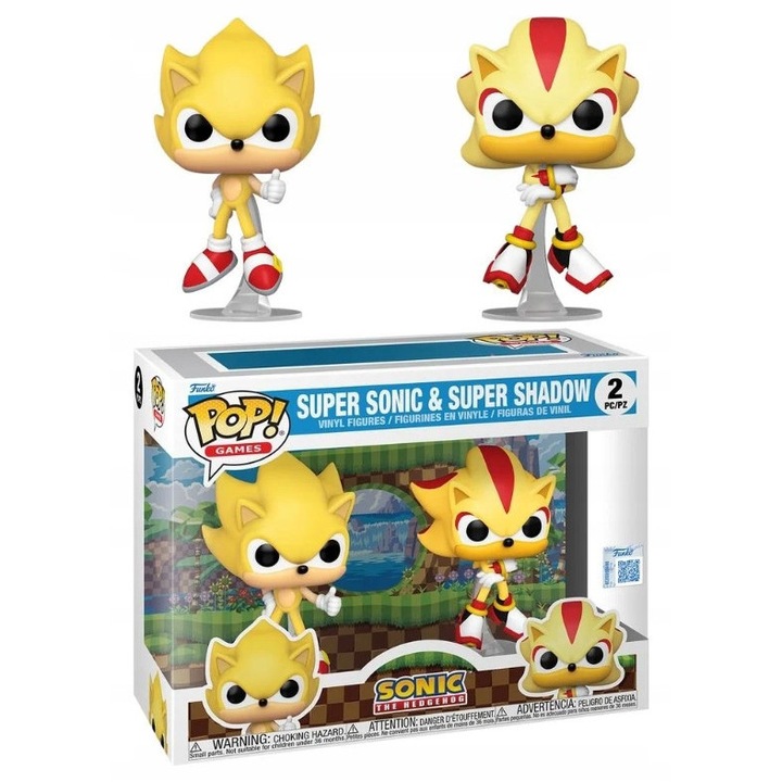 Figurine set Super Sonic & Shadow (Flocked), Funko Pop!, 10cm