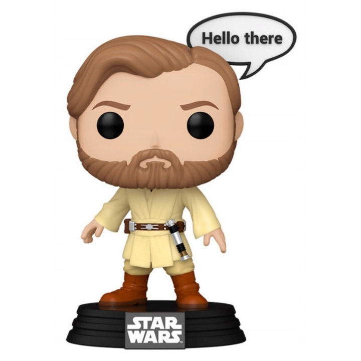 Фигурка Obi-Wan Kenobi 781 Star Wars Funko POP! Vinyl, 9см, с надпис "Hello there"