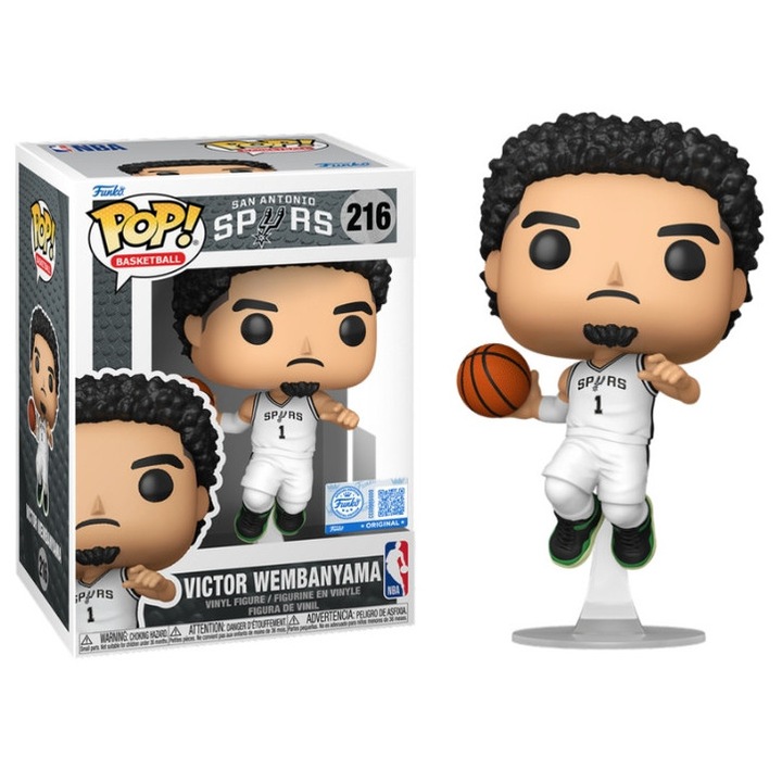 Figurina Funko POP! Victor Wembanyama 216 NBA, 9cm, vinyl, cu cap rotativ