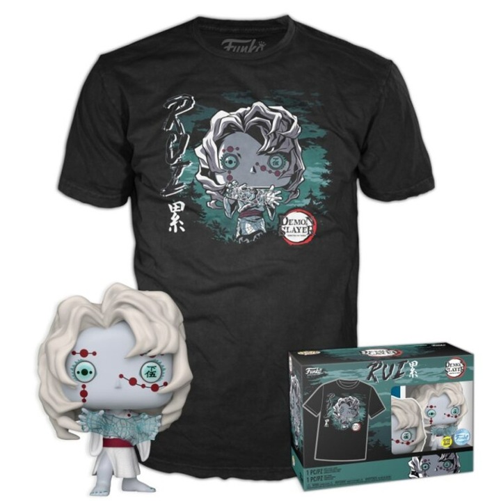 Комплект тениска и фигурка Funko Pop! Demon Slayer Rui Glow, M, минималистичен дизайн, дишаща материя