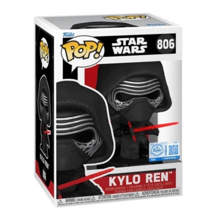 Фигурка Kylo Ren, Funko Pop!, Star Wars, 806, многоцветен