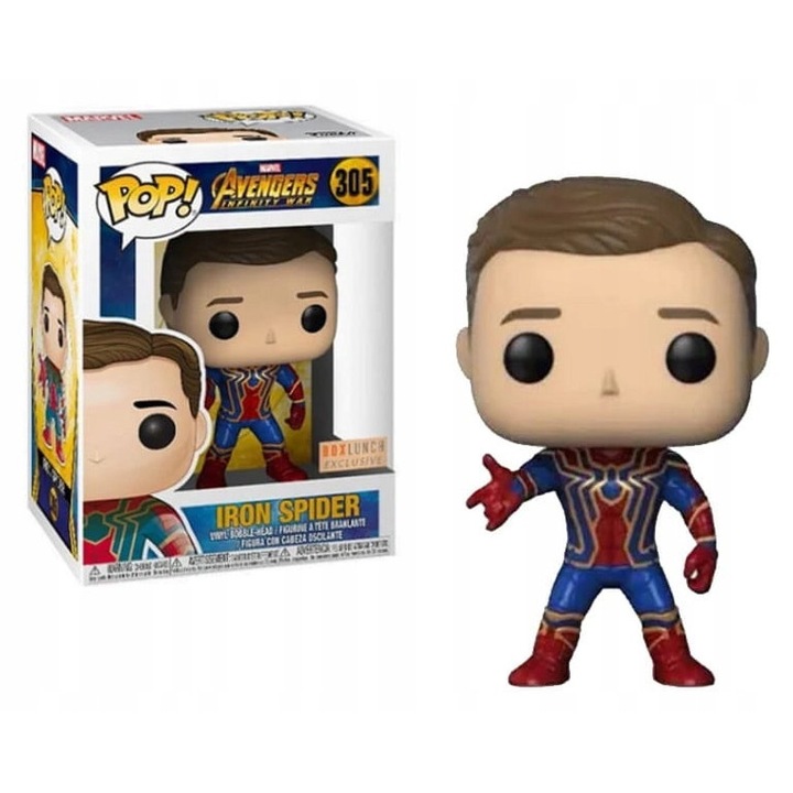 Funko POP! figura: Bosszúállók Végtelen háború: Iron Spider 305, precíz részletek, gyűjtői doboz, 3 év+