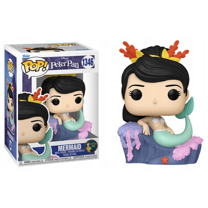 Funko Pop figura, Pán Péter, 70 év, sellő, 1346, vinil