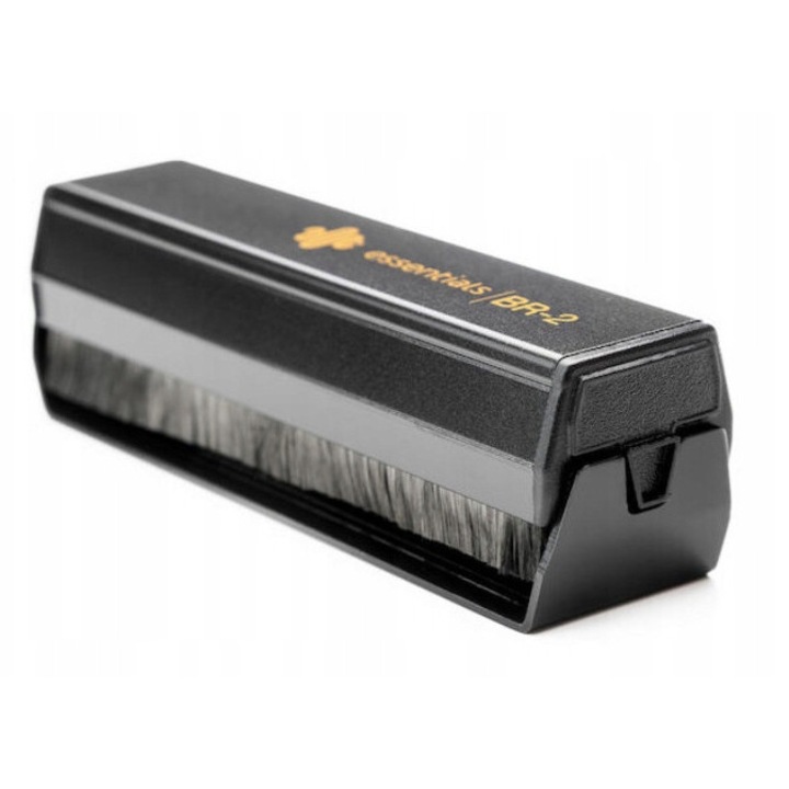 Tisztítókefe vinyl lemezekhez, Argon Audio, Essentials BR2 modell, fekete szín, méretek 10x5x2cm