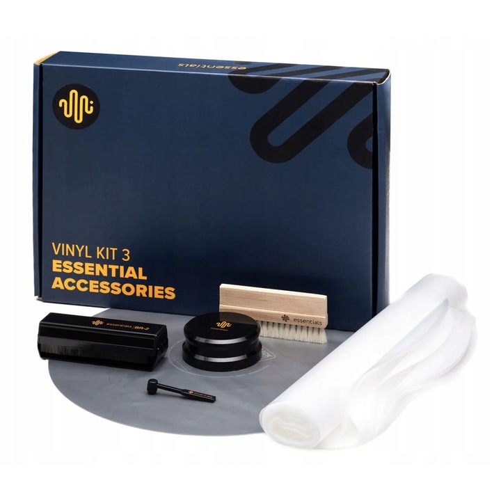 Argon Audio Vinyl Kit 3 gramofon kiegészítő készlet, 2 kefe, lemezsúly, 50 tasak, többszínű