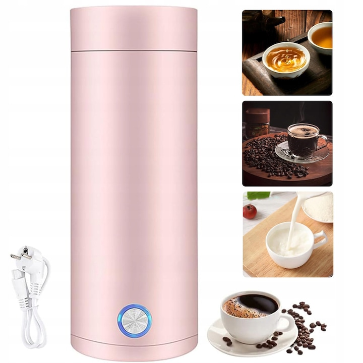 Fierbator electric pliabil 600ml, mini fierbator portabil pentru camping