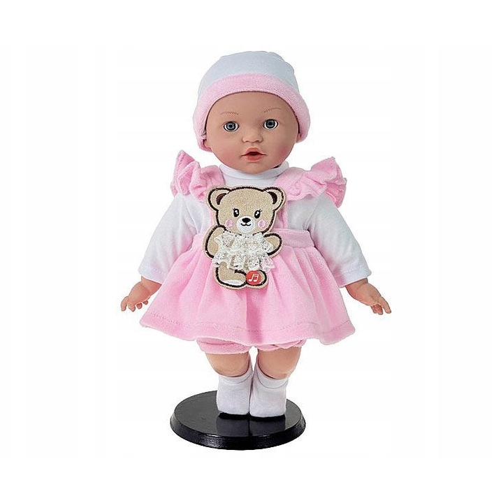 Интерактивна кукла Adar 40см, розова, с приложение мече, комплект играчки