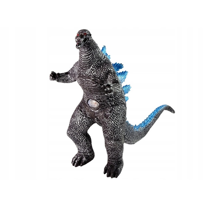 Figurina Godzilla, LEAN Toys, dinozaur cu sunet, gri, 56x19x44cm