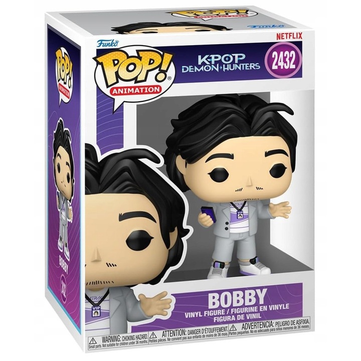 Funko Pop! Bobby 2432 K-Pop Demon Hunters figura, 9,5cm, vinyl, gyűjtői doboz