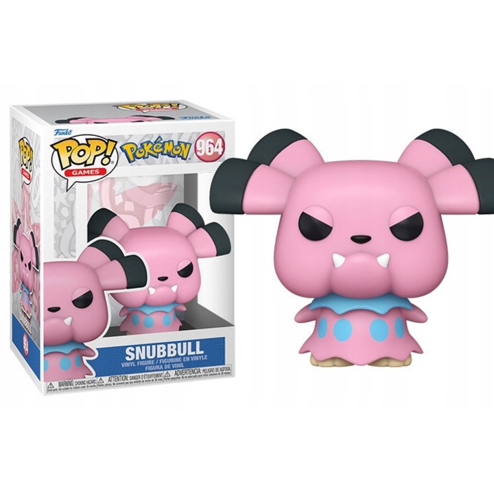 Pokemon Snubbull figura, Funko, 9 cm, egyedi design, EMEA