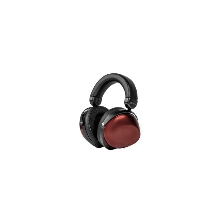 Casti HiFiMAN HE-R9 ZRULJ18UUTDZ, dinamice cu membrana Topology, inchise, impedanta 32 Ω, sensibilitate 100 dB, jack balansat 3,5 mm (stanga), carmin, 328 g