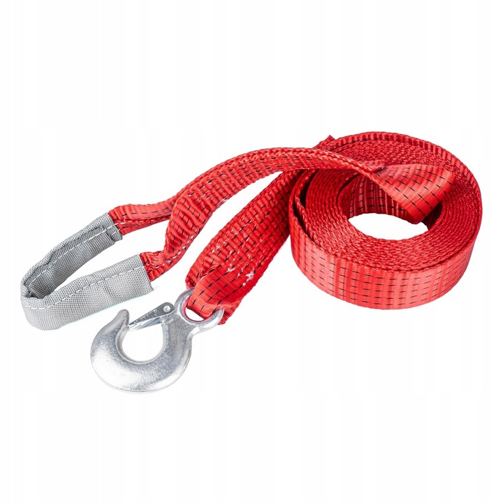 Curea de remorcare 7500kg 50mm 5m cu carlig + ochi