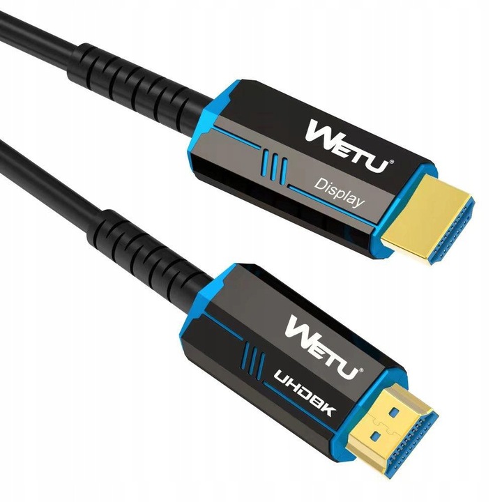 Cablu HDMI 2.1 WETU optic 100m 8K 60Hz, negru