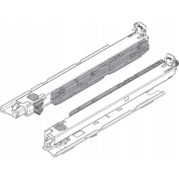 Водач BLUM MOVENTO 760H4000SU, 400мм, 40кг, долен монтаж, система BLUMOTION S