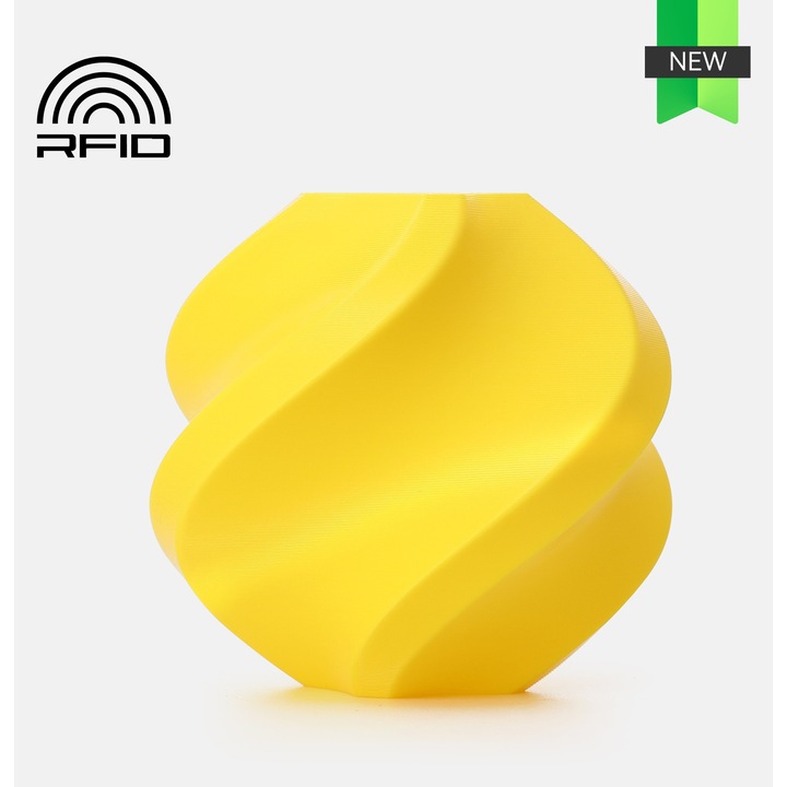 Филамент PETG Basic Bambu Lab, жълт, 1.75мм, водоустойчив и UV устойчив, 1кг