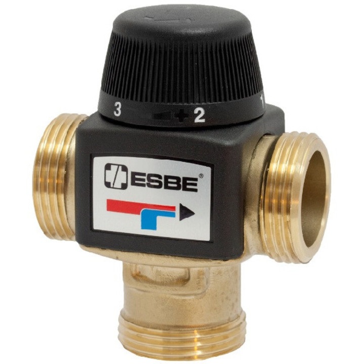 Esbe VTA372 termosztatikus szelep, keverő, 30-70°C, sárgaréz, DN20, 35x35mm