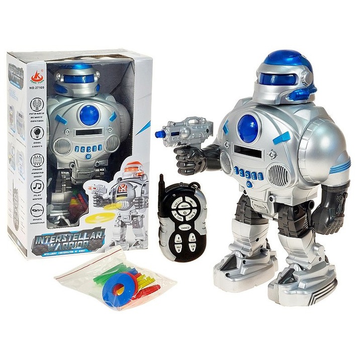 Adar interaktív játékrobot, fényekkel, többszínű