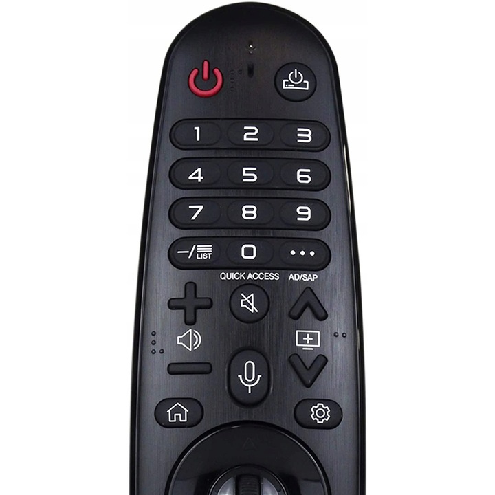 Telecomanda compatibila LG AKB75855501, AN-MR20GA, AN-MR19BA, AN-MR18BA, ergonomica, neagra