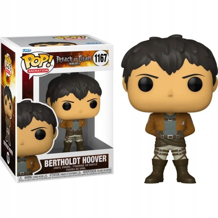 Funko Pop! figura Bertholdt Hoover, Attack on Titan, 10cm, többszínű, gyűjthető készlet