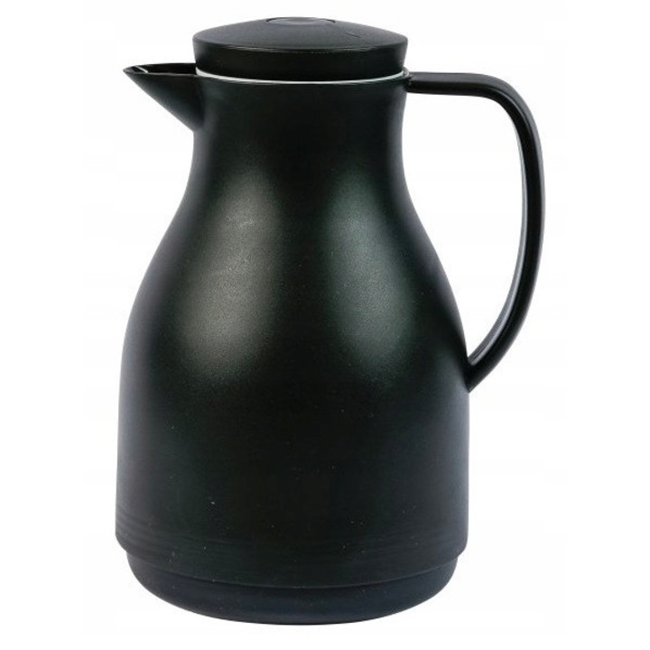 Термос за конференция Axentia, 1L, стъкло, пластмаса, матово черен, 26x14.5см